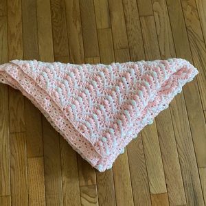 Handmade knit baby blanket